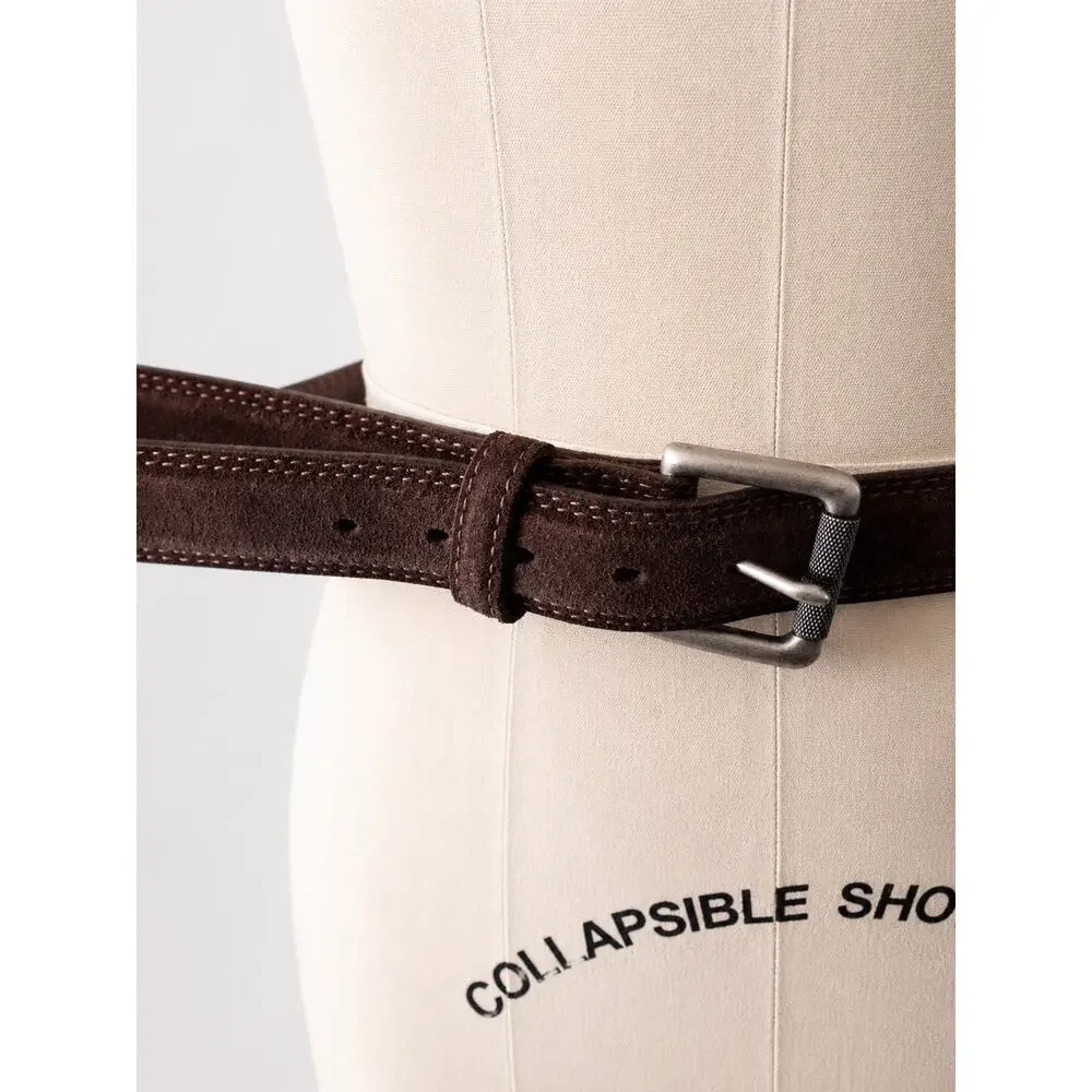 Fullerton Brown Full Grain Leather Suede Belt 351000 39-42 Waist